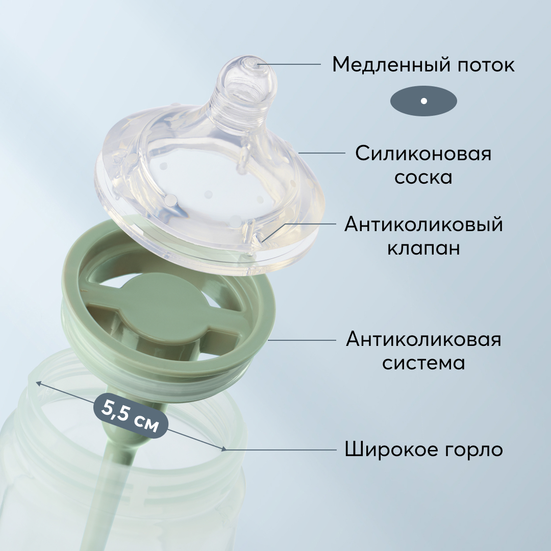 Бутылочка Happy Baby 300 мл в ассортименте - фото 3
