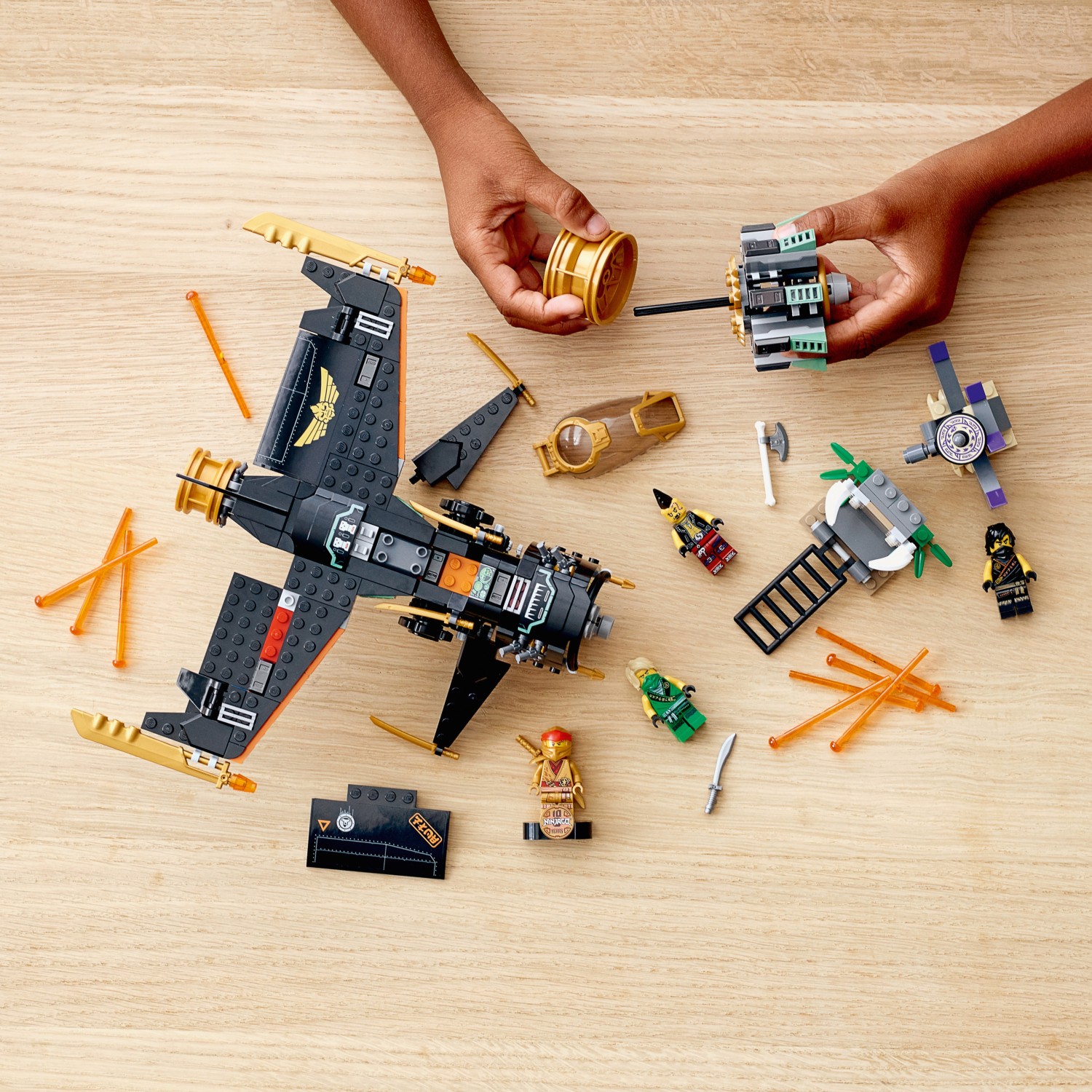 Конструктор LEGO NINJAGO Истребитель Коула блочный - фото 11