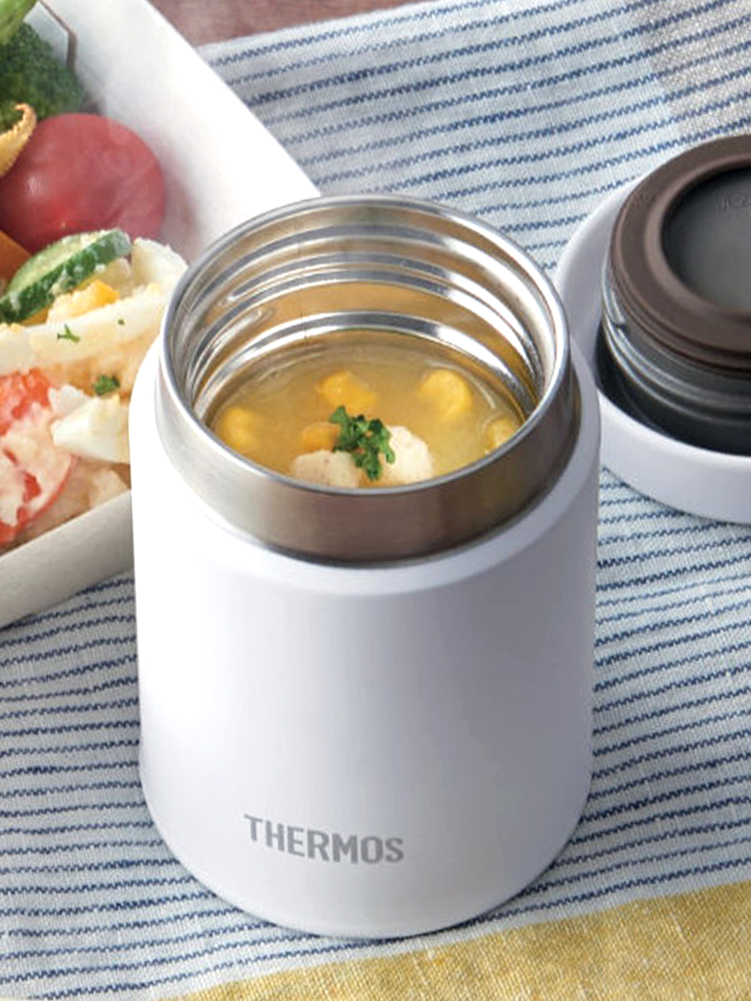 Мини-термос для еды супа 200 мл THERMOS JBZ-201 сливочный – нержавеющая сталь герметичный тепло/холод 4/8 часов - фото 9