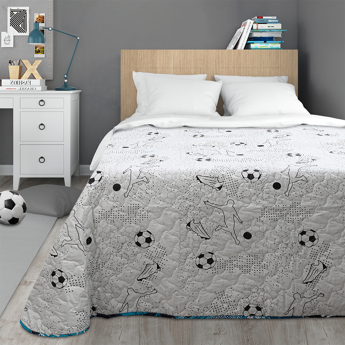 Покрывало BRAVO kids dreams Football 160х200 рис.6096_1+6096А_1 - фото 3