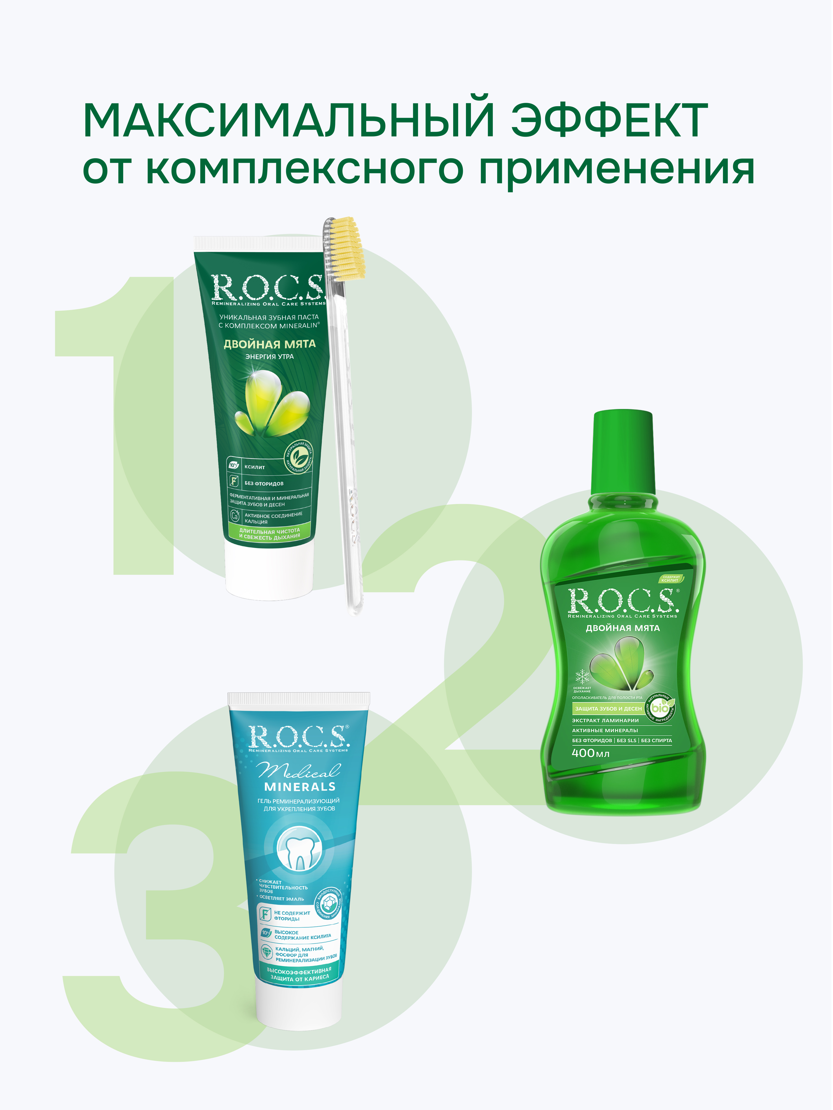 Ополаскиватель R.O.C.S. Двойная мята 400 мл - фото 7