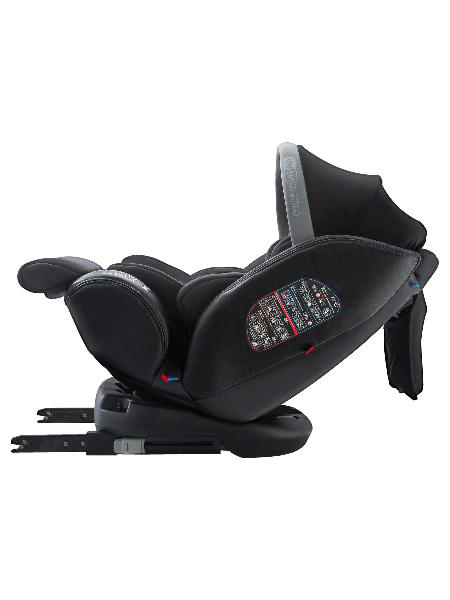 Автокресло Indigo MAX-X графит Isofix 0+/1/2/3 (0-36 кг) серый - фото 14