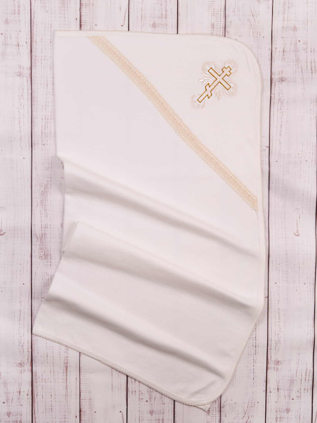 Пелёнка Совенок Дона крестильная трикотаж 80х80 см - фото 1