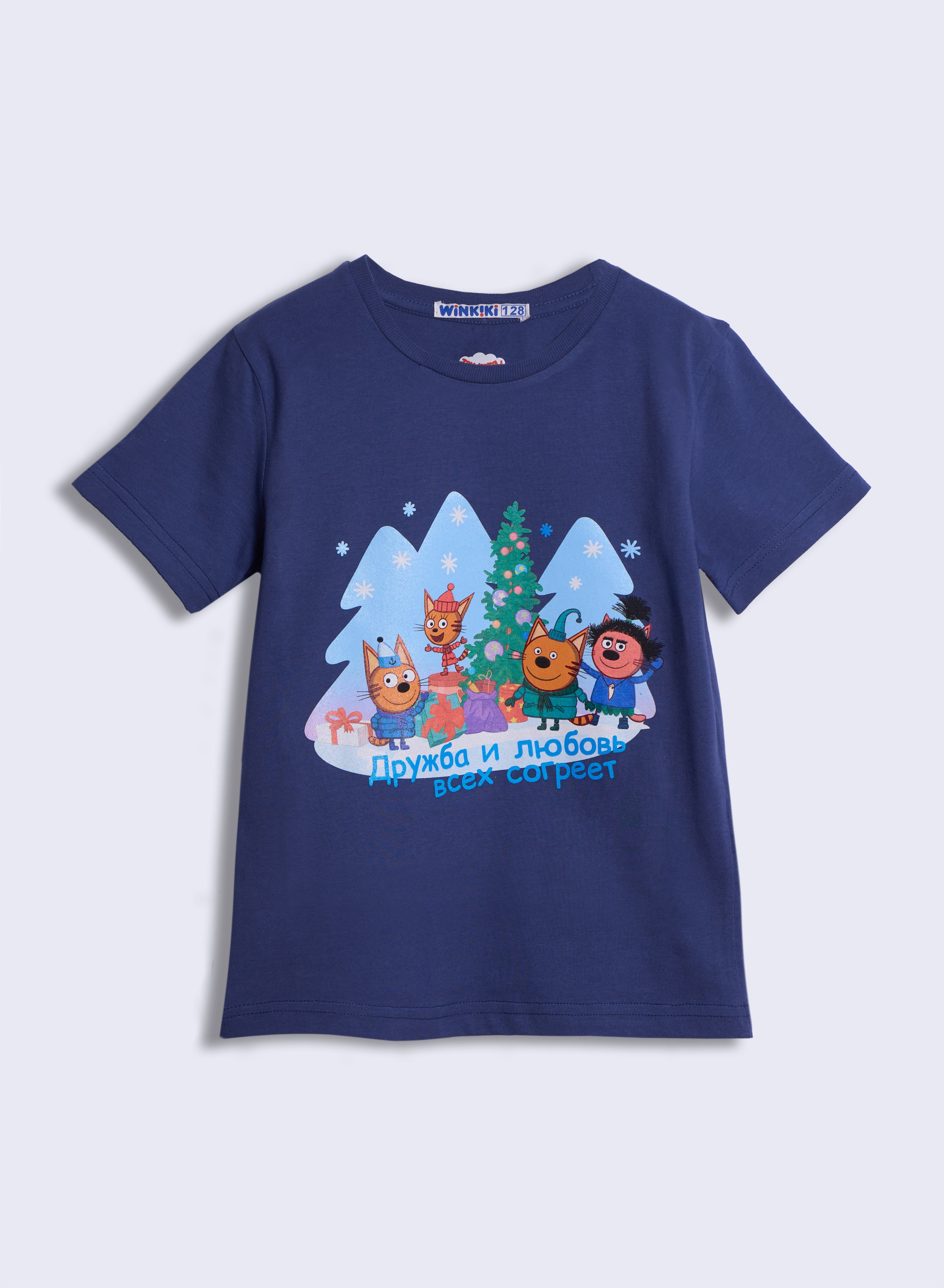 Футболка Три кота TK24252401/темно-синий - фото 1