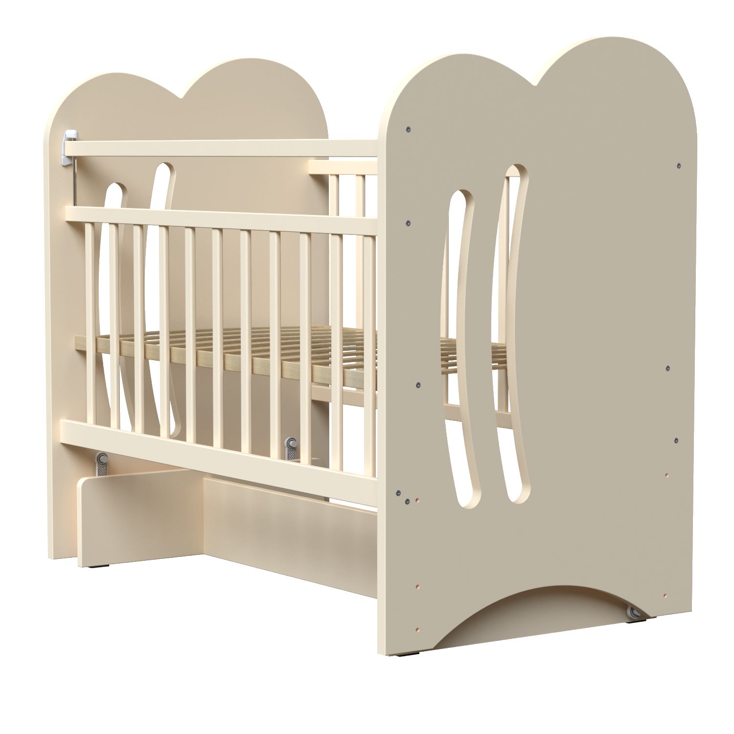 Детская кроватка ВДК, поперечный маятник (слоновая кость) - фото 2
