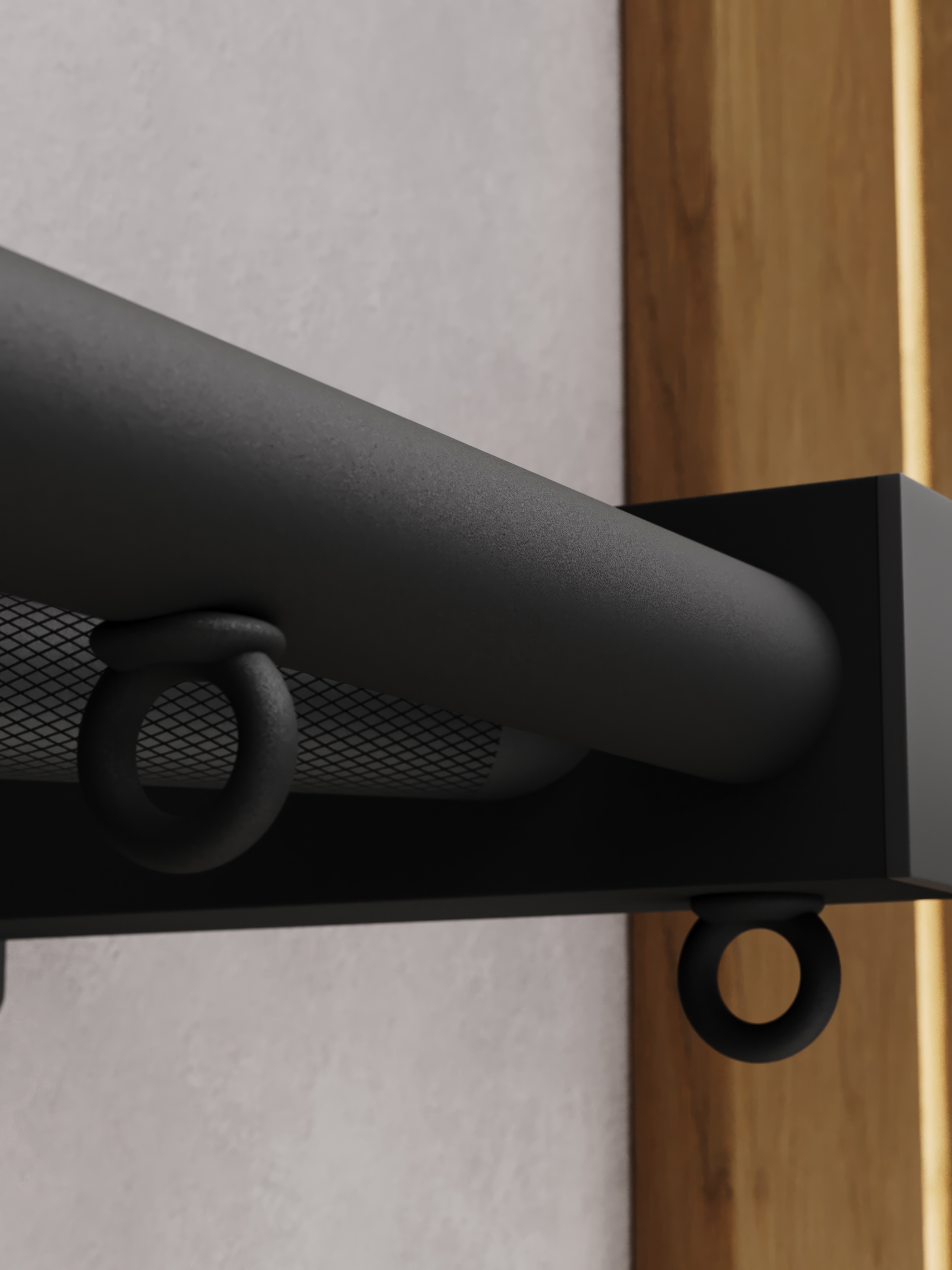 Турник наддверный "Бизон" BLACK - стальное рифление - фото 13