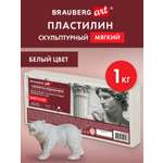 Пластилин Brauberg белый 1 цв.