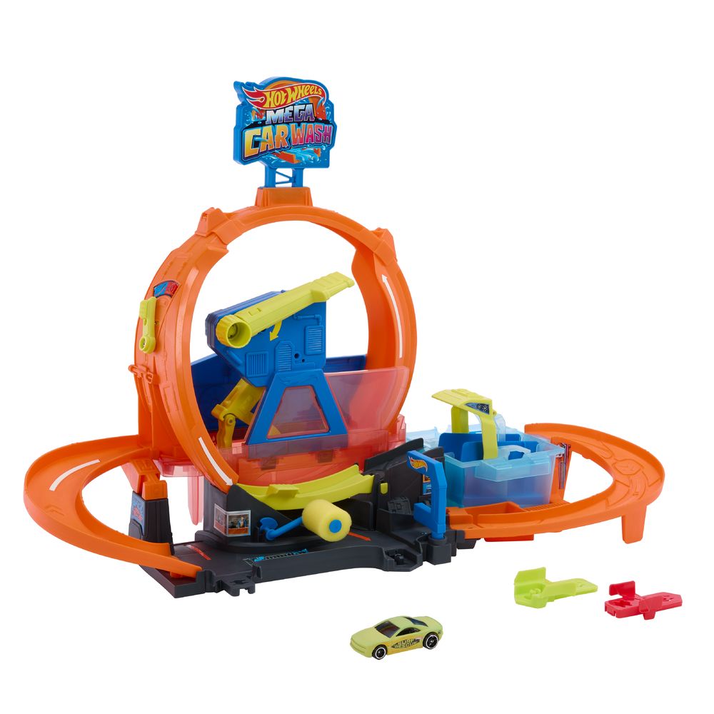 Автомойка Hot Wheels City Mega Loop Car Wash JHL97 - фото 4