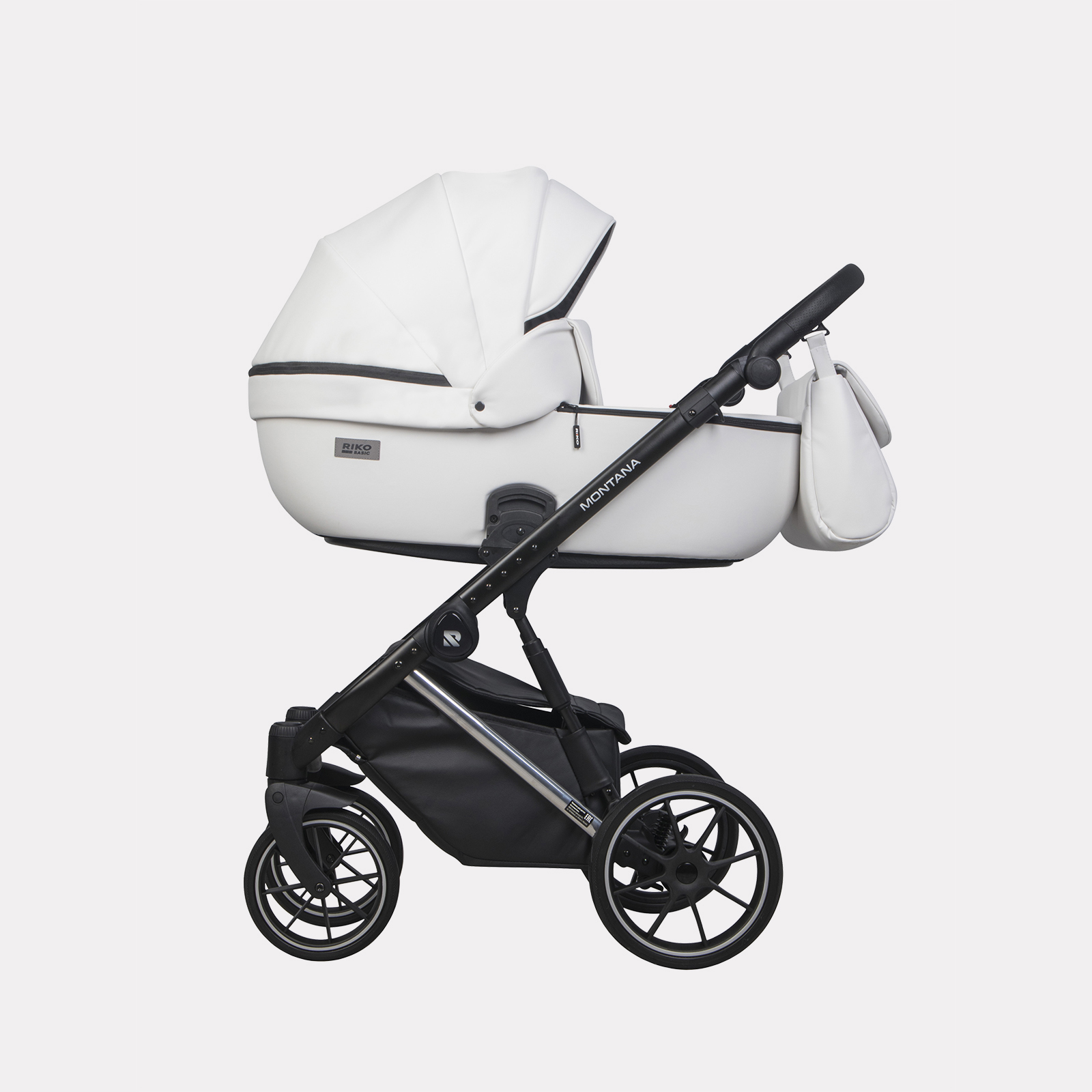 Коляска 2в1 Riko Basic Montana Premium Silver - фото 3