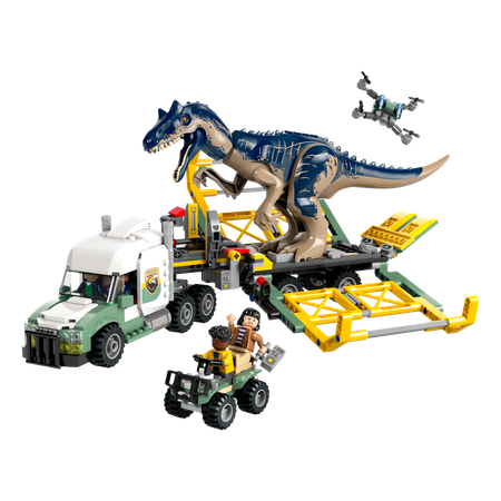 Конструктор LEGO Jurassic World Транспортный грузовик Аллозавр блочный