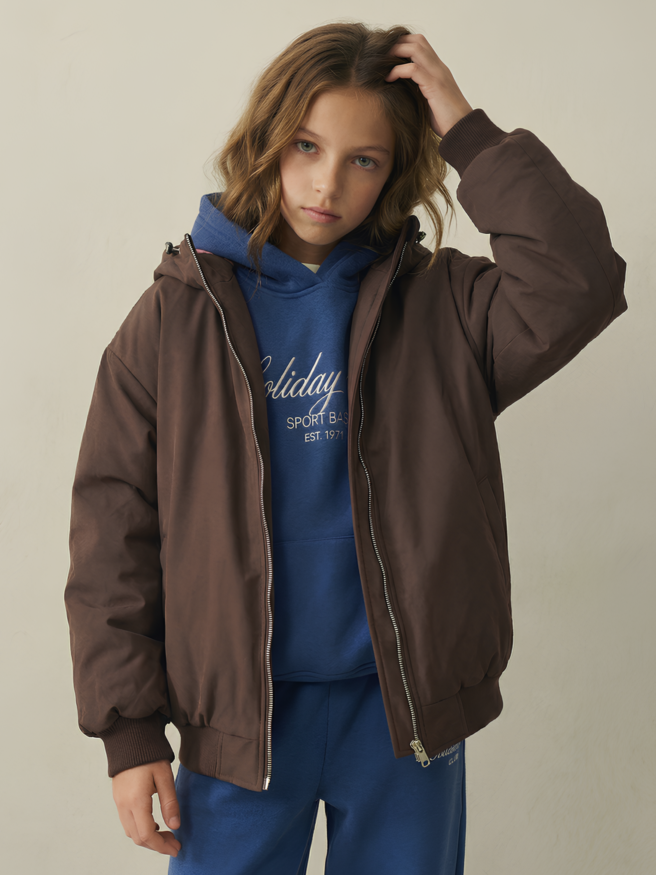 Бомбер MIRANAM БомберДляДевочкиКоричневый - фото 2