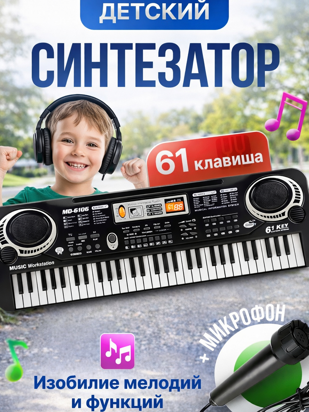 Игрушка музыкальная BelliniToys 7042 синтезатор - фото 1