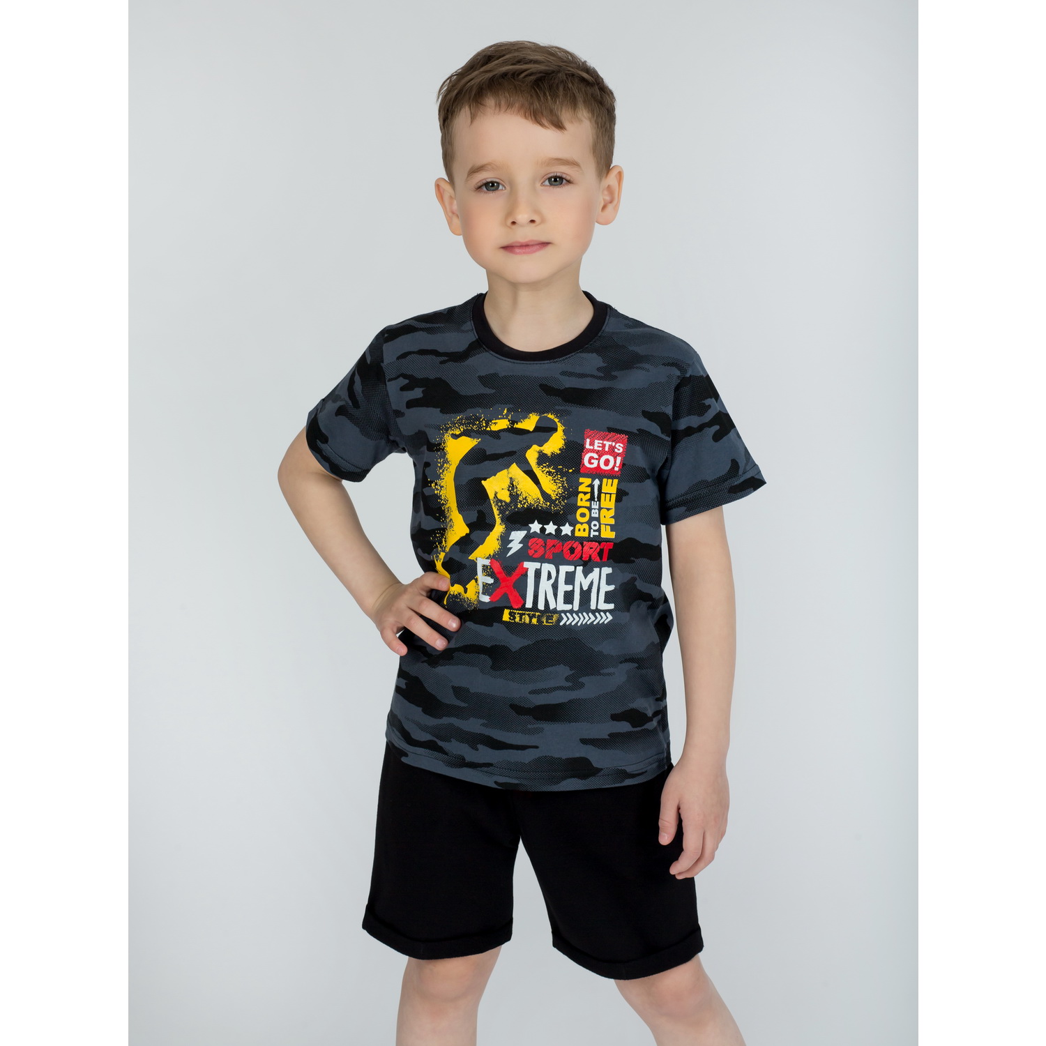 Костюм KiMMi co К-14087049п камуфляж черный экстрим - фото 1