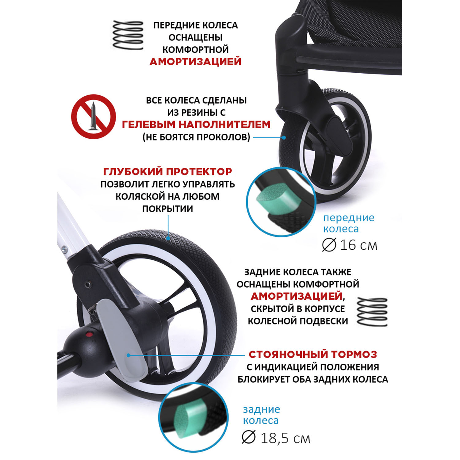 Коляска прогулочная DEAREST 819 PLUS гагатовый - фото 7