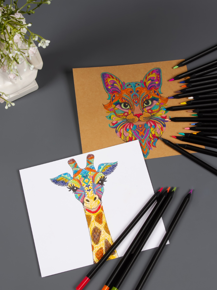 Раскраска для взрослых антистресс AXLER набор для раскрашивания и арт терапии мандалы 20 шт и карандаши 24 цв - фото 7