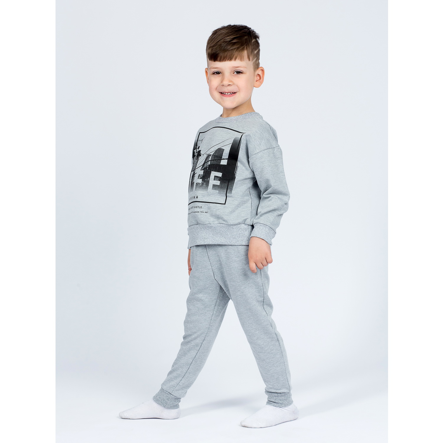 Костюм KiMMi Baby Кб-13087045г меланж город - фото 1