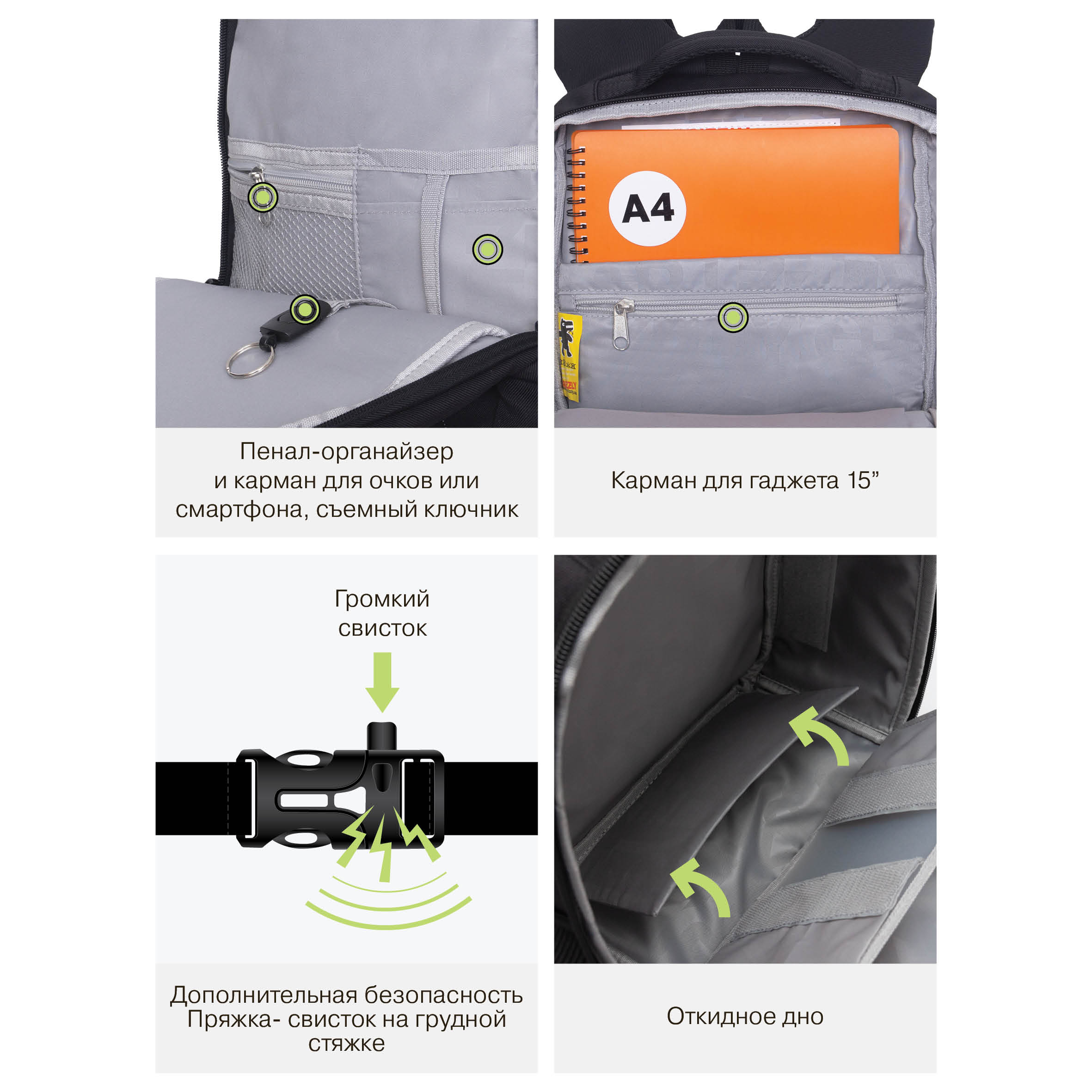 Рюкзак Grizzly для девочки - фото 11