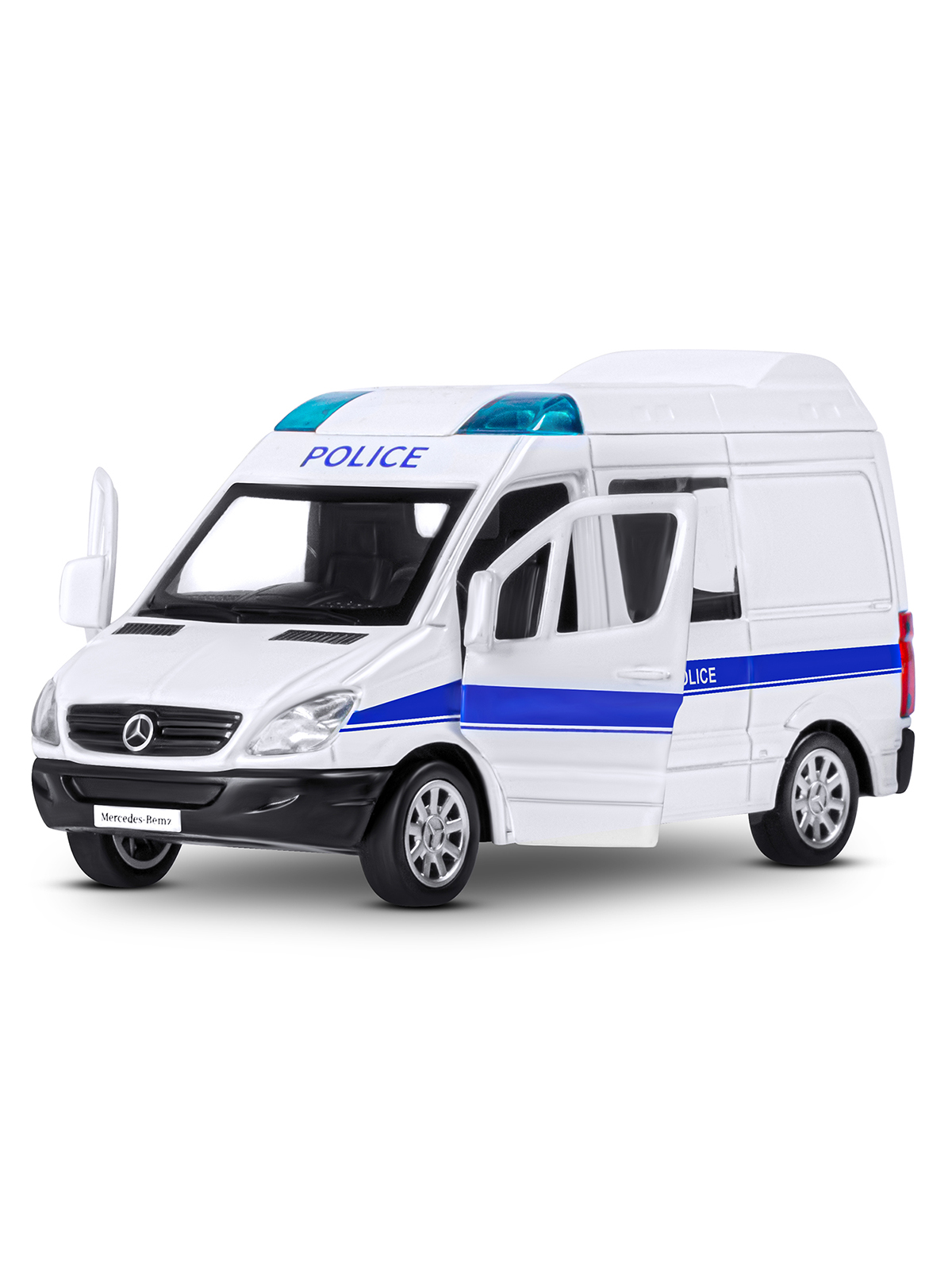 Полицейская машина АВТОпанорама Mercedes Benz Sprinter 1:53 Полиция JB1251634 - фото 5