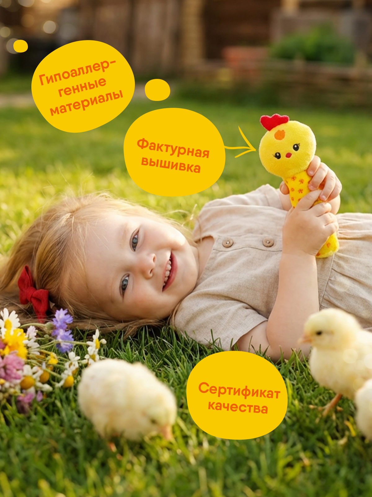 Игрушка Мякиши погремушка Цыпленок Бро - фото 3