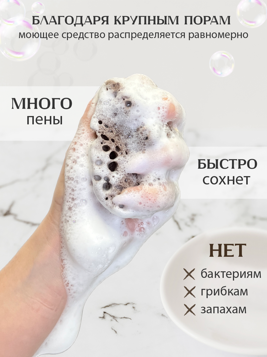 Губки PRO CLEANLY для мытья посуды для кухни поролоновые овальные набор - фото 2