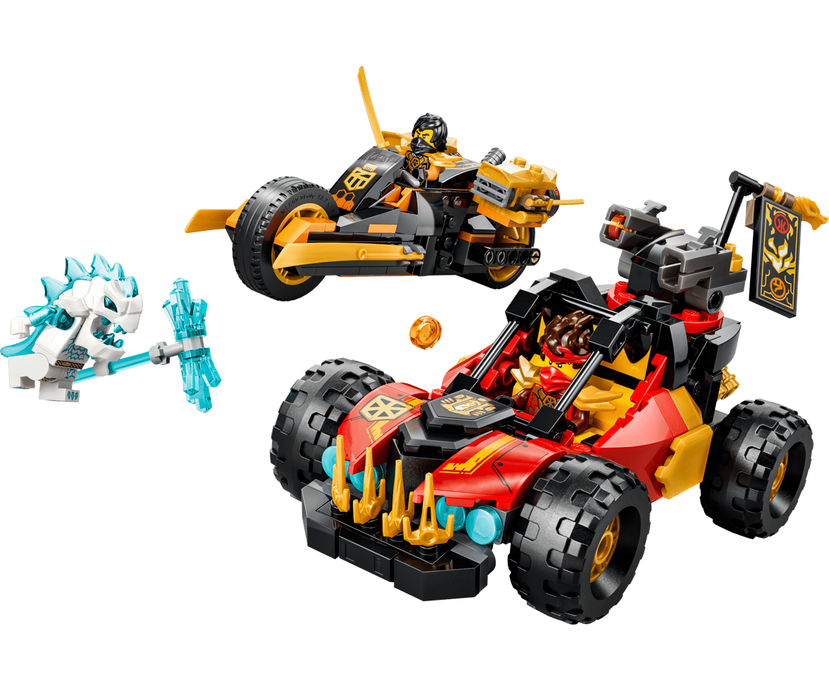 Конструктор LEGO NINJAGO Машинки Кая и Коула 394 дет. - фото 2