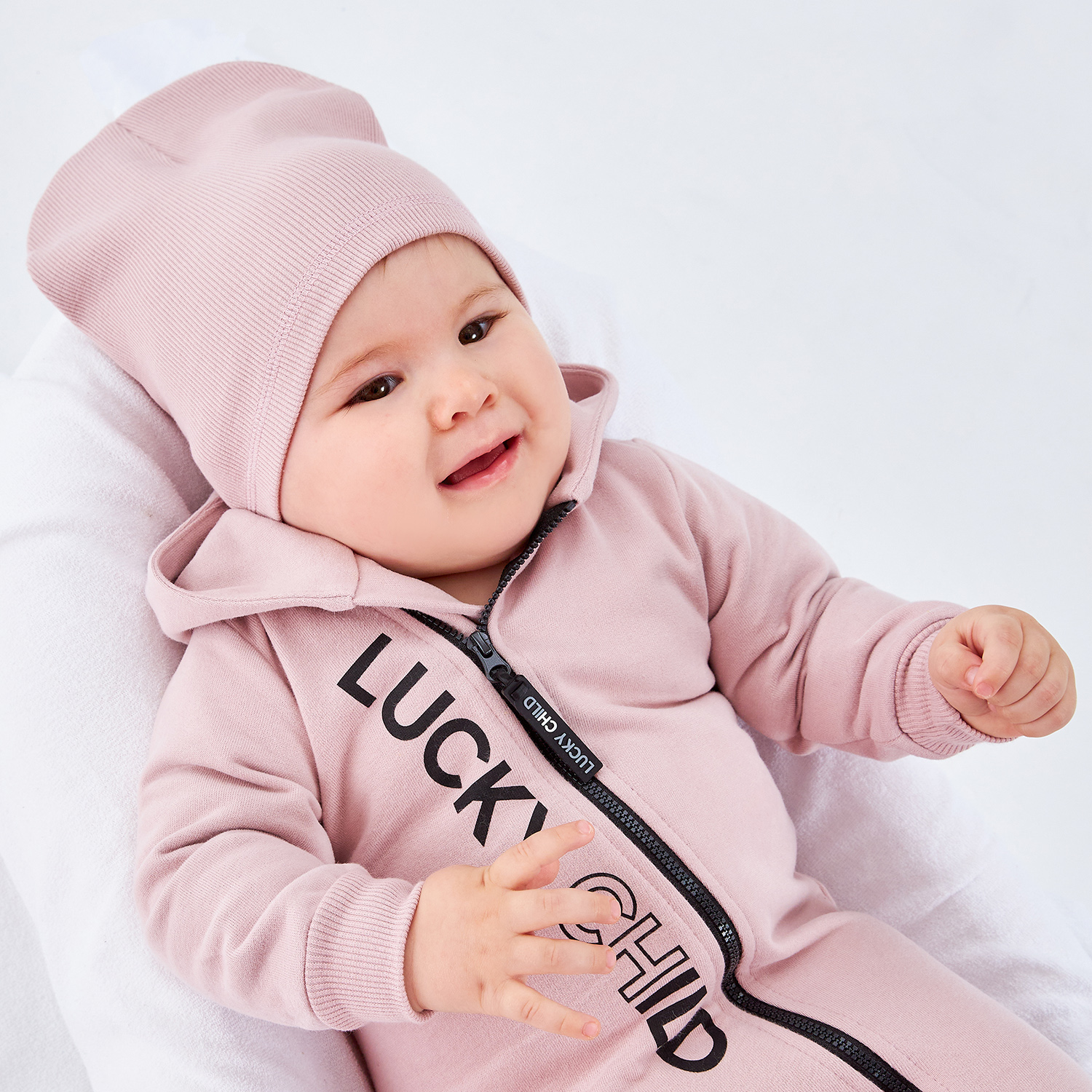 Шапка 2 шт Lucky Child 149-9/розовый/лиловый/0-2 - фото 2