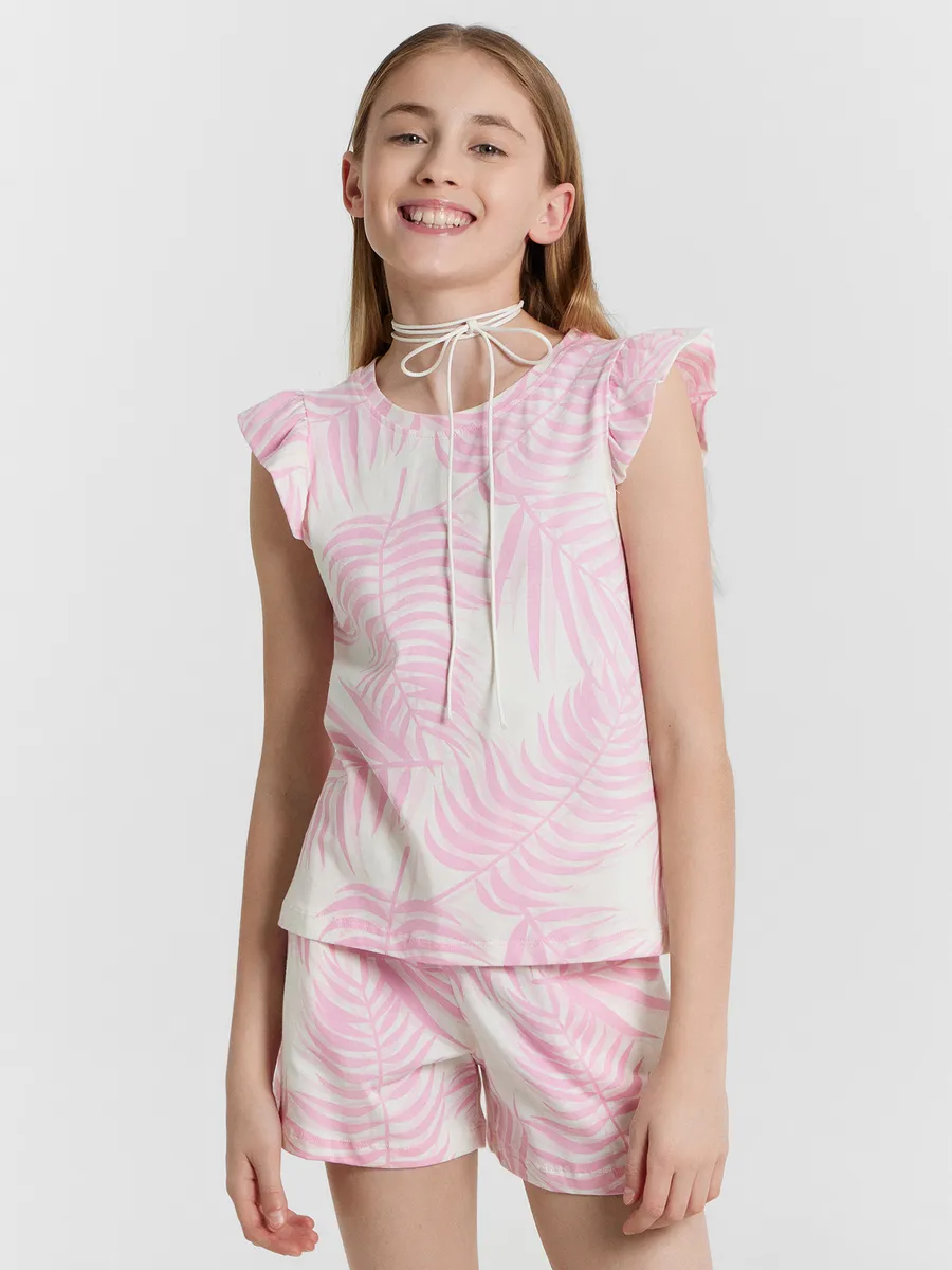 Костюм Mark Formelle (Марк Формэль) 197720/листва на белом - фото 3