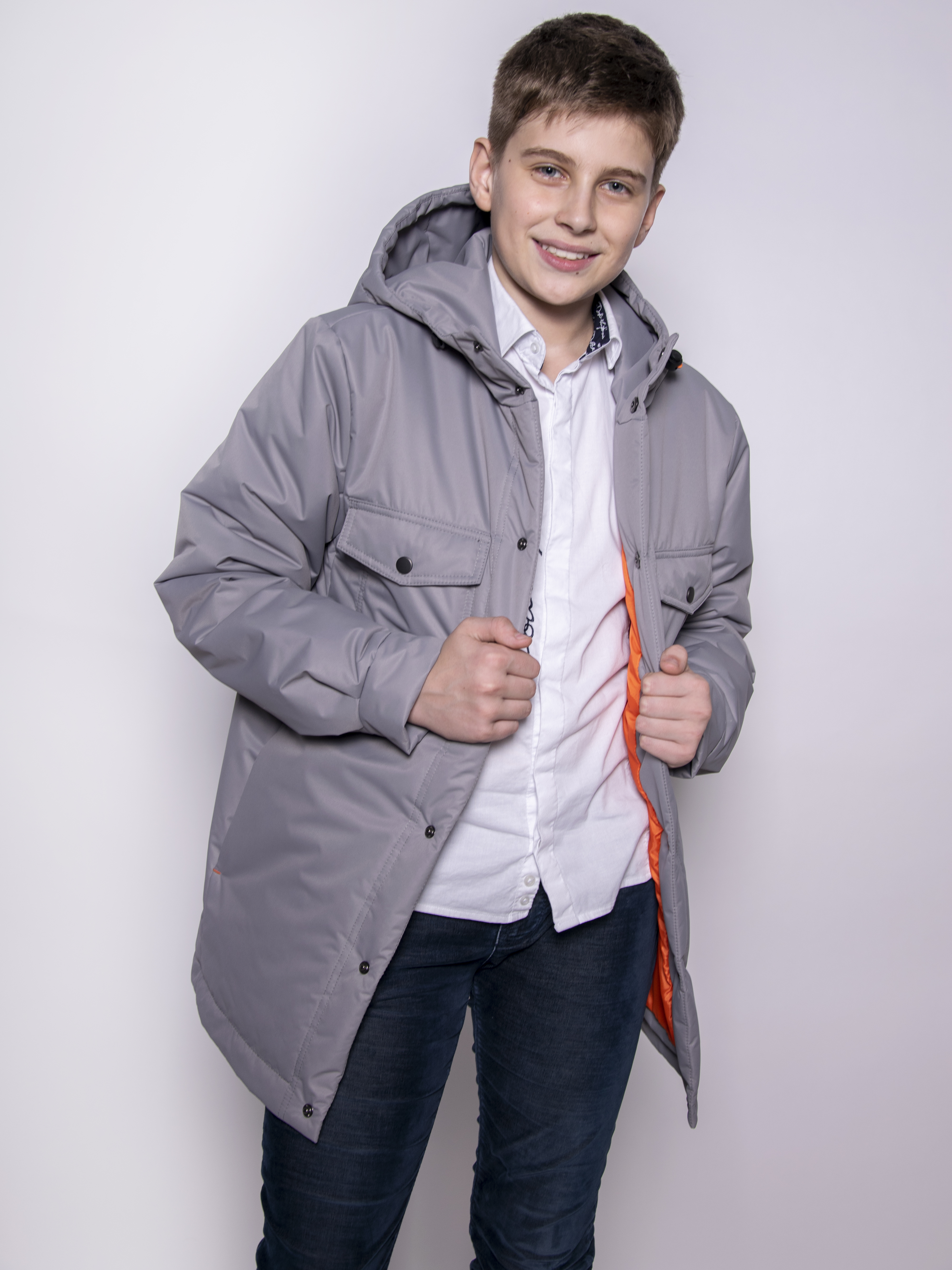 Куртка Аврора 974-М/светло-серый - фото 1