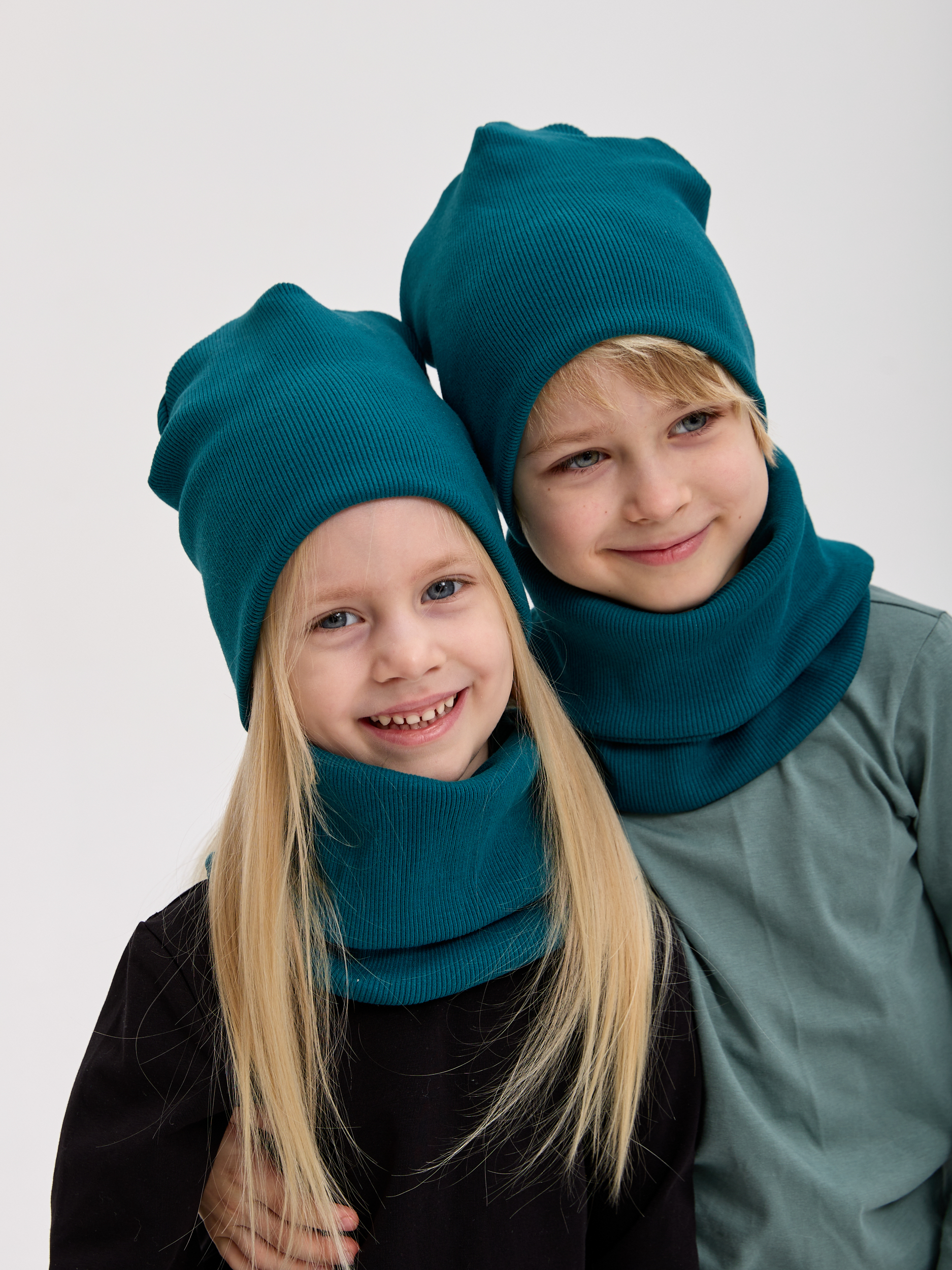 Шапка и снуд Лапушка 0258 изумрудный р.44-48 - фото 6