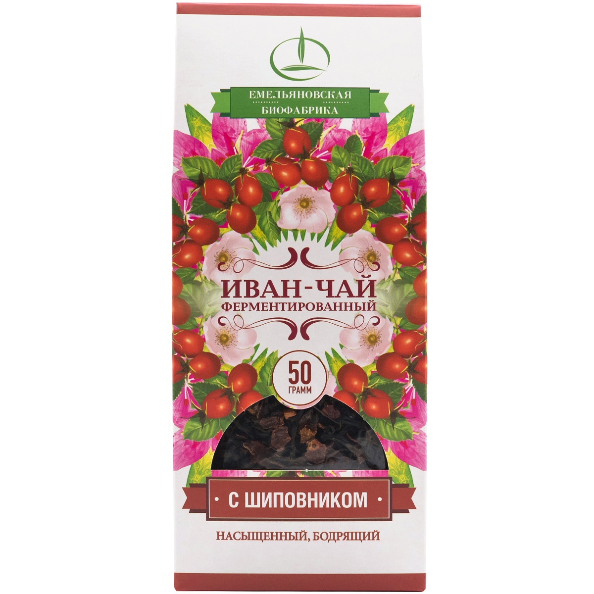 Иван-чай Емельяновская Биофабрика ферментированный с плодами шиповника 50 г - фото 3