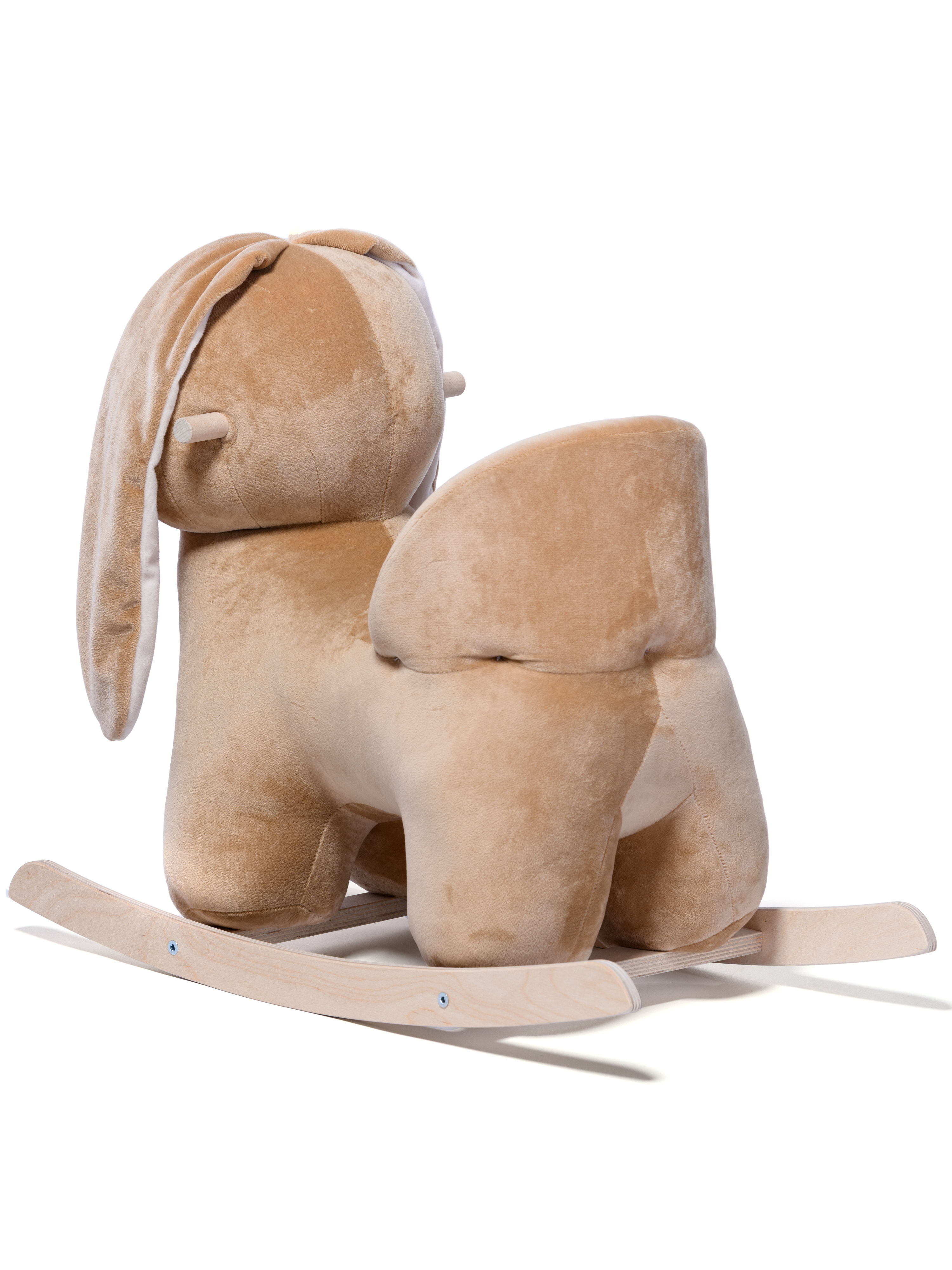 Качалка Нижегородская игрушка Заяц светлый лошадка бежевый - фото 4