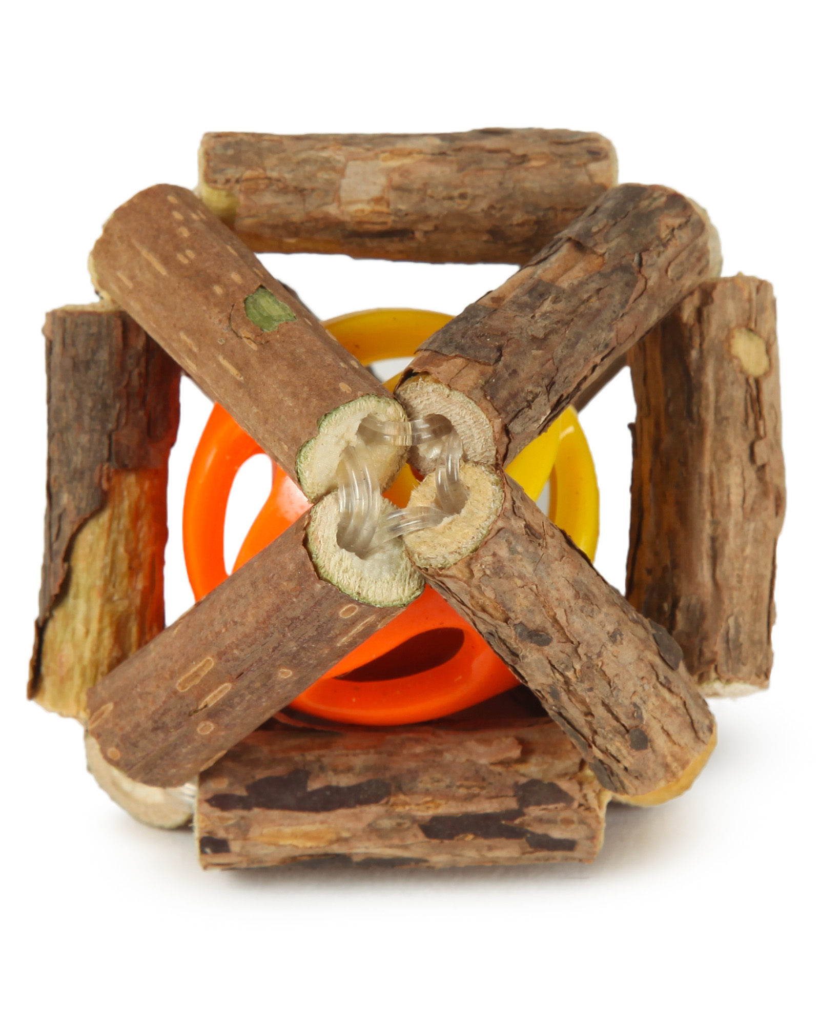 Игрушка для кошек Barbaks Сфера из палочек мататаби с погремушкой 6см - фото 5