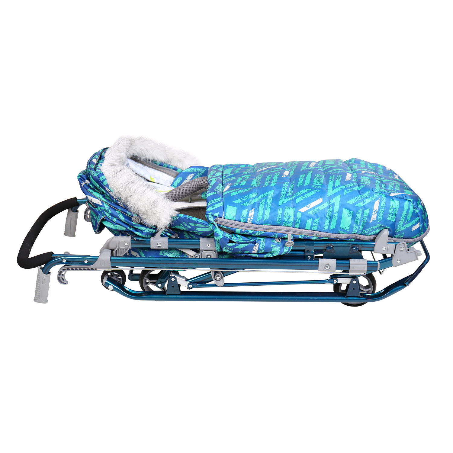 Санки-коляска Ника Синий - фото 9