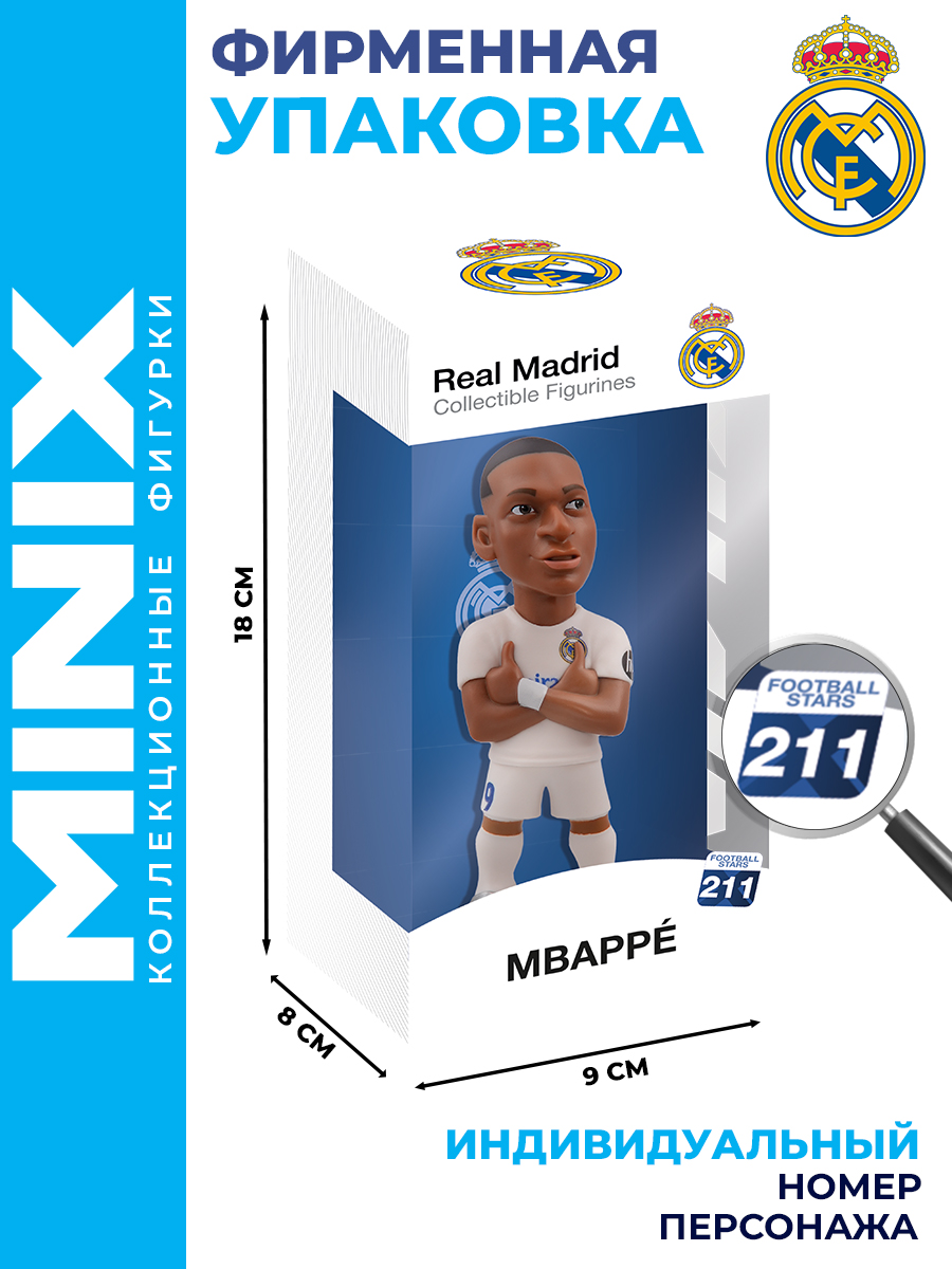Фигурка MINIX футболист Мадрид Килиан Мбаппе - фото 3