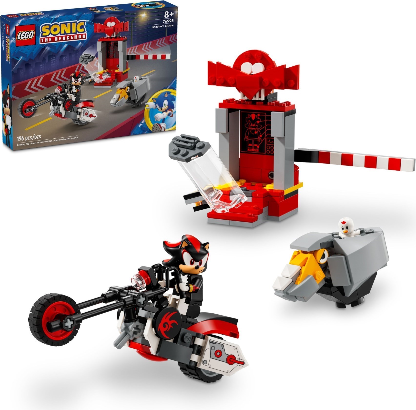 Изображение товара Конструктор LEGO Sonic the Hedgehog Побег ежа Шэдоу 76995 177 деталей для детей от 8 лет Изображение товара Конструктор LEGO Sonic the Hedgehog Побег ежа Шэдоу 76995 177 деталей для детей от 8 лет