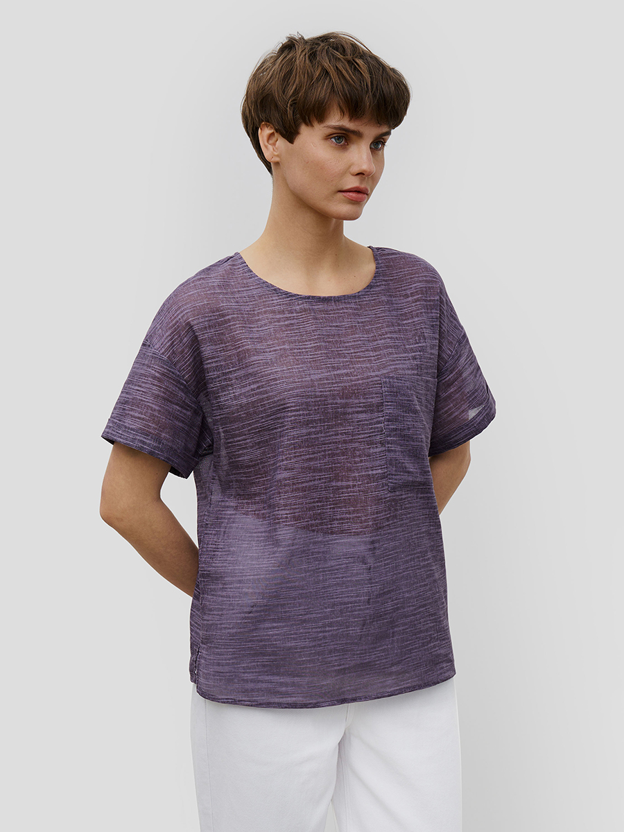 Блузка Baon B1923017/PURPLE MELANGE - фото 4