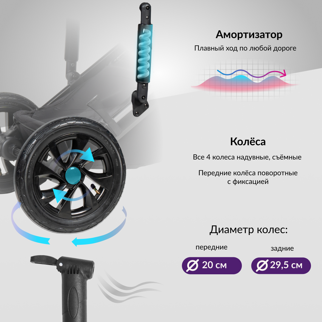 Коляска 3в1 Farfello Molly Pro - фото 12