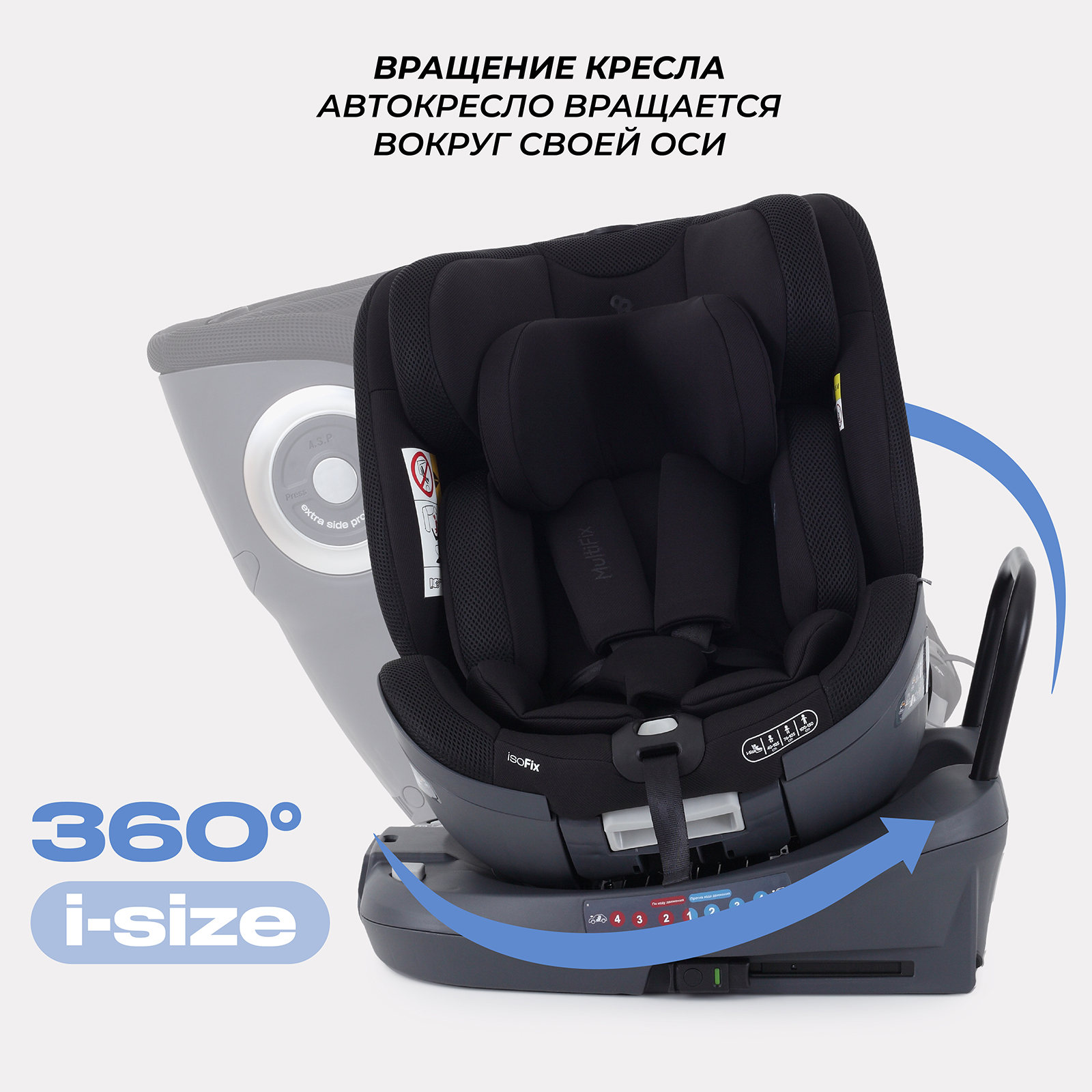 Автокресло Rant MultiFix Black Isofix 0+/1/2/3 (0-36 кг) - фото 7