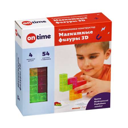 Конструктор ON TIME Магнитные фигуры 3D магнитный