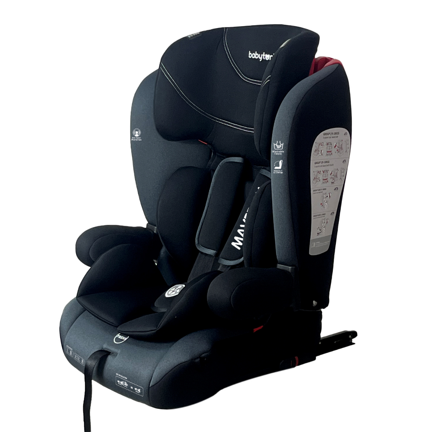 Автокресло Babyton Maverick Black Isofix 1/2/3 (9-36 кг) - фото 21