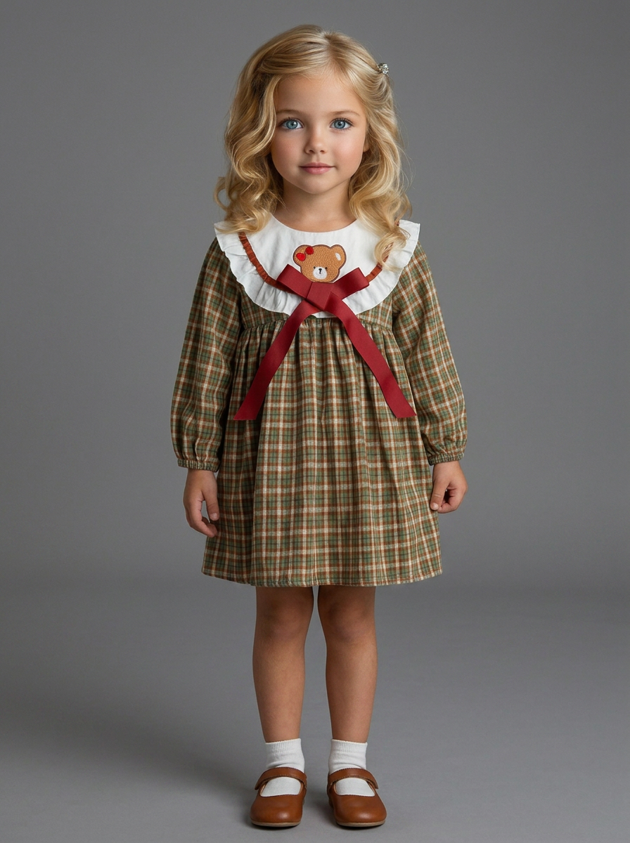Платье KATARINAKIDS ПлКлетМишка - фото 11