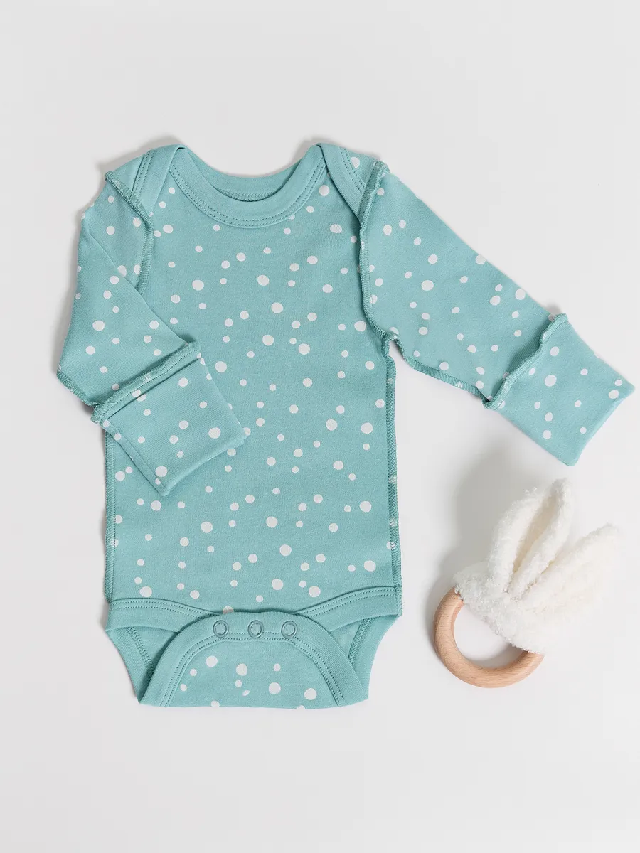 Боди 2 шт Mark Formelle (Марк Формэль) 13016-2/горошки на бирюзе +дольки на сером - фото 20