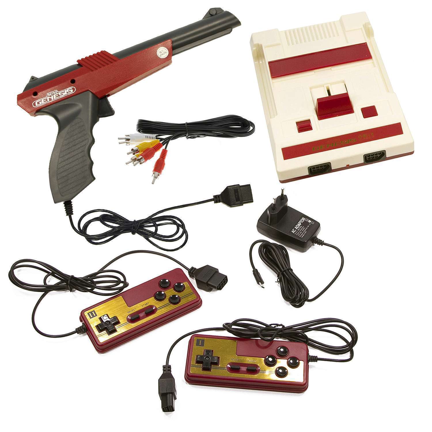 Игровая приставка Retro Genesis 8 Bit Lazergun + 450 игры (модель: C-56, Серия: C-50, AV кабель) - фото 1