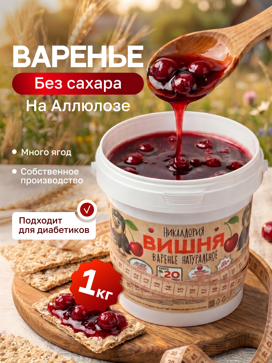 Варенье Никаллория вишневое без сахара - фото 1