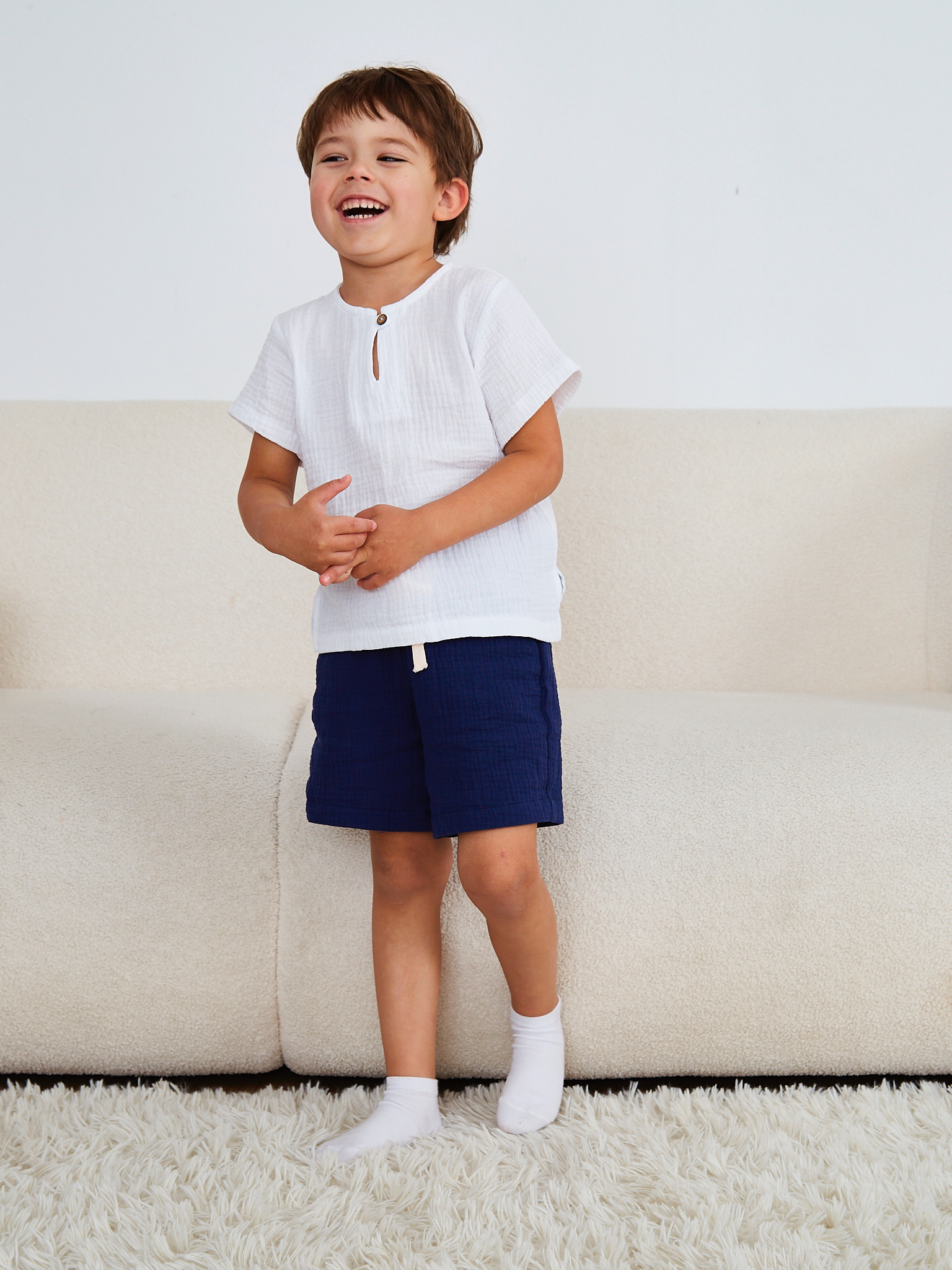 Шорты MOUN Шорты_муслин_синий - фото 17