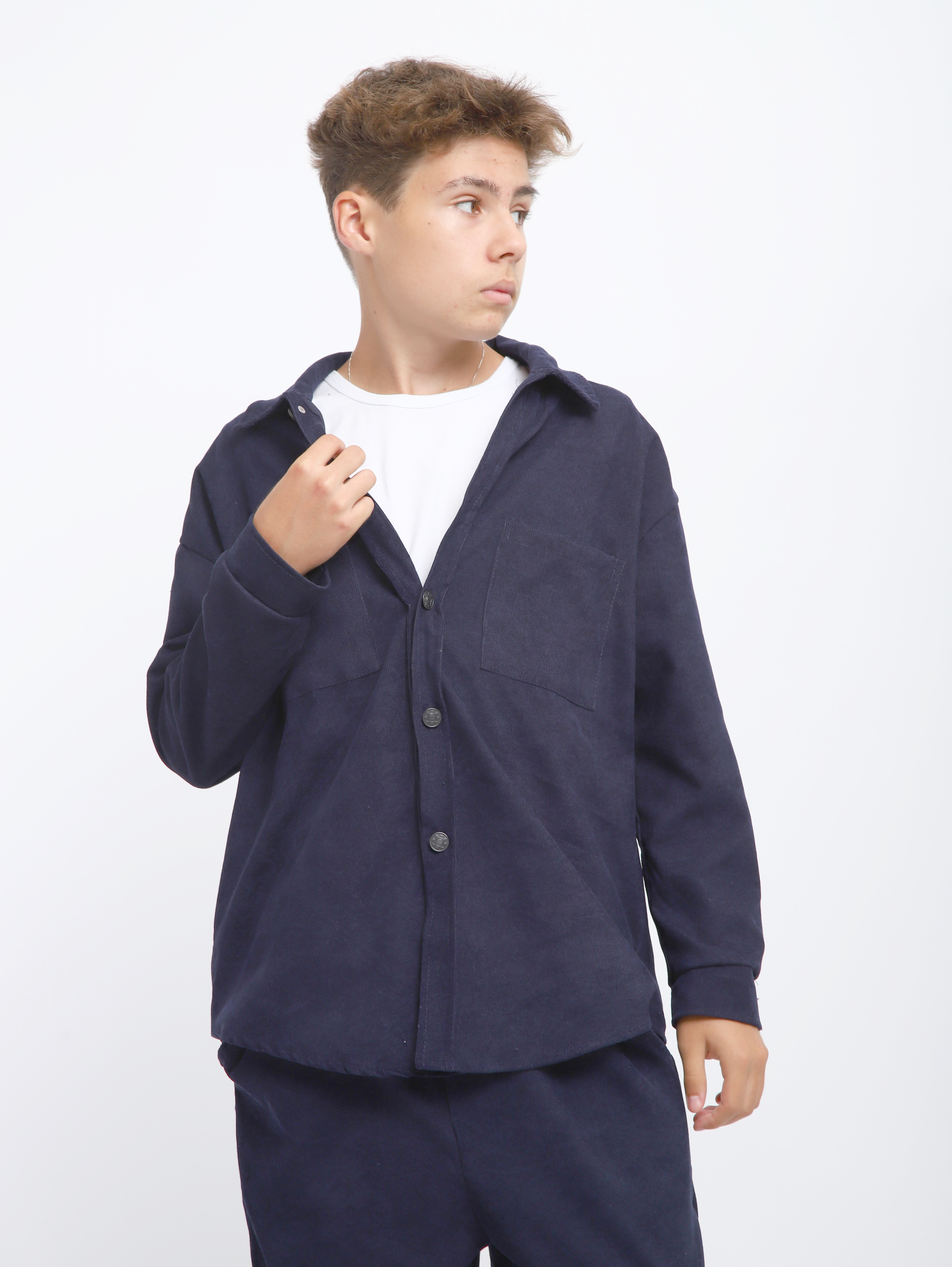 Костюм ЛАДОШКИ Костюм Вельвет синий - фото 5