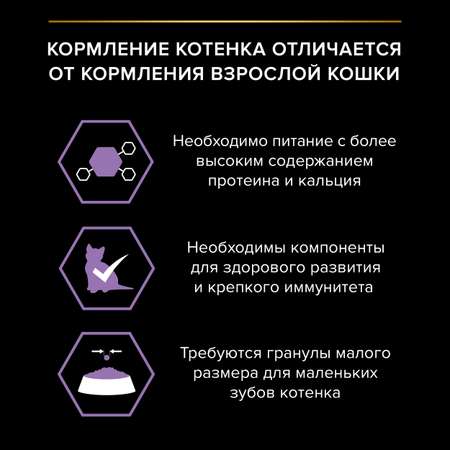 Корм сухой для котят PRO PLAN 3кг с курицей