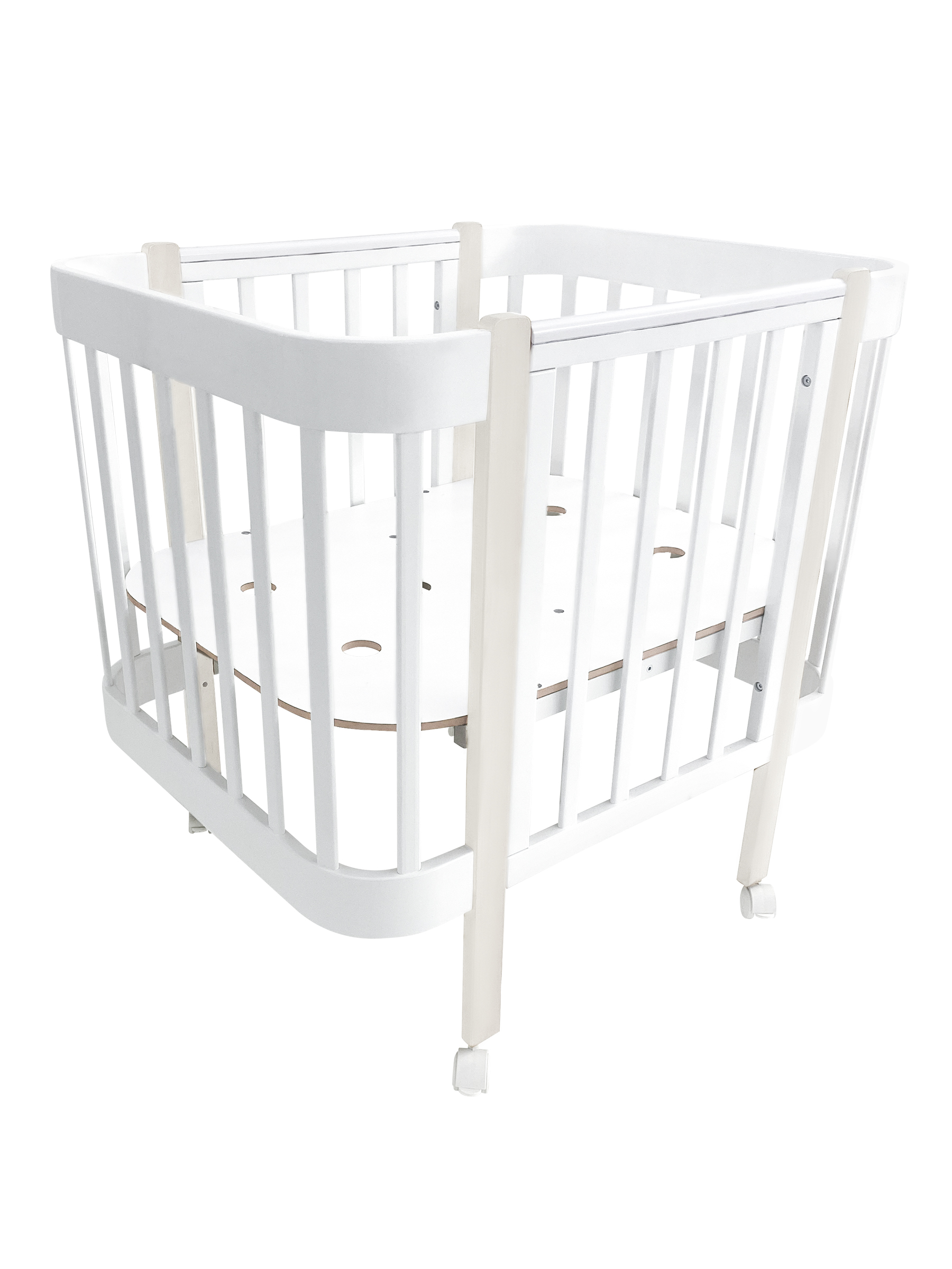 Детская кроватка Ingo Italiano Baby IN-06 4 в 1 белый кашемир, продольный маятник - фото 3