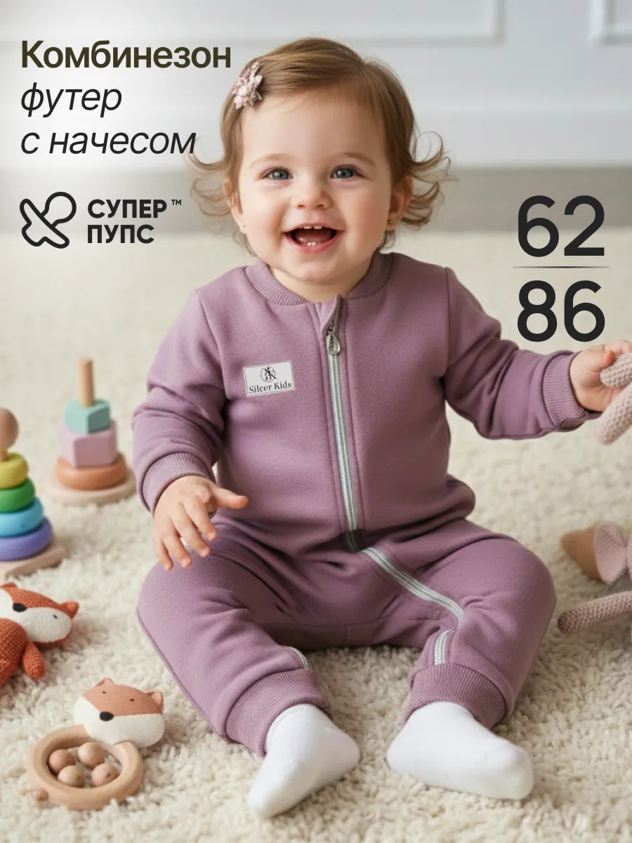 Комбинезон Супер Пупс мод14/слива/ферча - фото 2