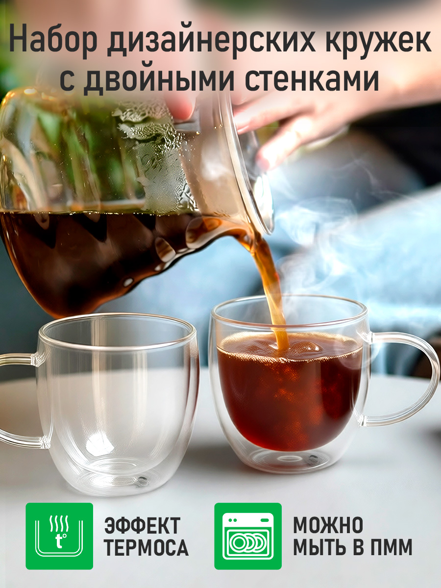 Прозрачные кружки MARTA MT-GD3906C - фото 8